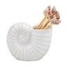 Generic Ceramic Toothpick Holder - Nautilus Conch Shell, White, 40430015C