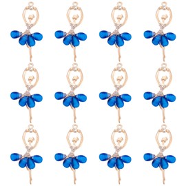 20 Pieces Faceted Crystal Ballerina Charms Inlaid Rhinestones Resin Ballet Dancer Hanging Large Pendants for Teens Women DIY Bracelet Necklace Jewelry Making Resin Rhinestone, Resin Rhinestone, No