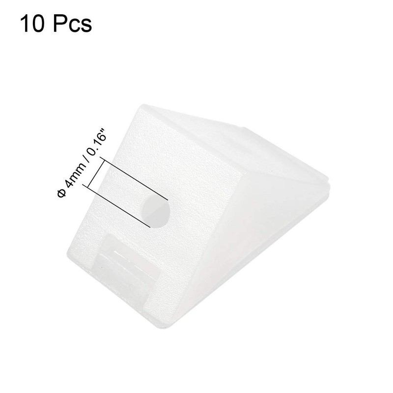 sourcing map Shelf Cabinet Door 90 Degree Plastic Corner Braces