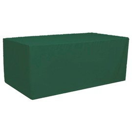 Gowinex 2 Pack Hunter Green 6ft Polyester Fitted Tablecloth Rectangular Table Cover 72Lx30Wx30H Inch Wedding Banquet Party