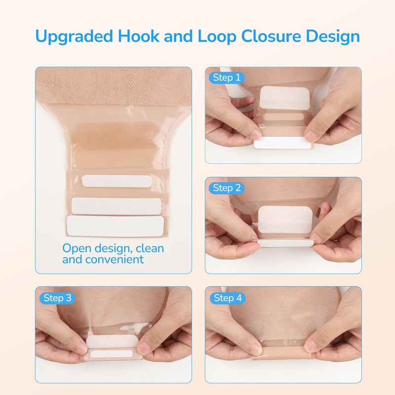 Heagimed 20 PCS Colostomy Bags, Two Piece Drainable Convex Ostomy