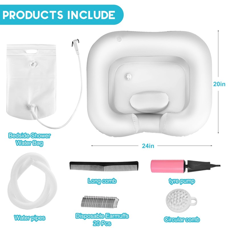 Inflatable Shampoo Basin, Loc Detox Tub for Dreads, Shampoo Buddy