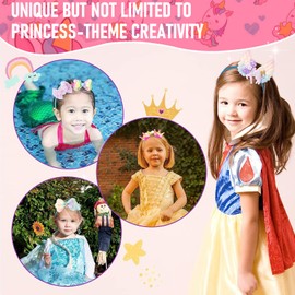 Unicorn Gifts for Girls Age 3-12, Girls Hair Accessories Making Set 5 6 7 8 9 10 Year Old Girls Gifts Toys for 5 6 7 8 9 10 Years Old Girls Craft Kits for Kids Age 5-10 Unicorn Toys for Girls