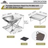 CAMPINGMOON Portable Stainless Steel Wood Burning Grill and Fire Pit
