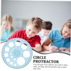 Operitacx Circular Protractor Measuring Ruler Set for Students 360 Degree