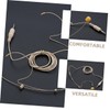 FUNOMOCYA Beige Headset Microphone with Earhook Wired Earbud with Mic