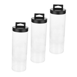 BESPORTBLE 3PCS Tennis Ball Tube PVC Storage Canister with Protective Black Lid for Convenient Durable Tennis Accessories for Easy Management