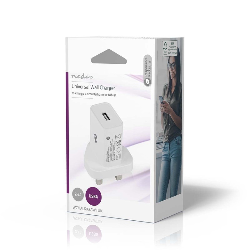 Nedis |Wall Charger | 1x 2.4 A | Number of