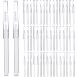 Patelai 50 Pieces Interdental Brush for Cleaner Braces Brush Toothpick Dental Tooth Flossing Head Oral Dental Hygiene Flosser Toothpick Cleaners Tooth Cleaning Tool(White)