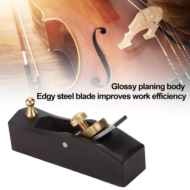 Violin Thumb Planer Glossy Ebony Brass Small Production Tool Portable