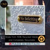 No Soliciting Brass Door Sign. Traditional Style Home Décor Wall