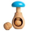Creative Home Wooden Nutcracker, Mushroom-Shaped, 10 x 6 cm, Blue,