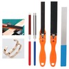 5pcs Manual Sandpaper Stick Semicircle Sanding Paper Roll Bar Jewelry