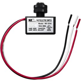 LUORNG 1PC NK-101A Photoelectric Switch, Light Control Sensor Button Switch, Outdoor Hard-Wired Post Eye Light Control, Dusk to Dawn Sensor