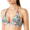 ESPRIT Recycled: Tropical Print Halter Neck, Light Khaki(printed Blue)
