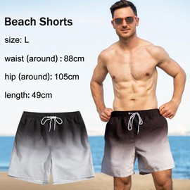 ZXTGBQ Men's Swimming Trunks, Quick-Drying Swimming Shorts, Swimming Trunks for Men, Perfect for Pool, Sea, Beach Holidays and Leisure, L