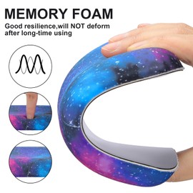 Kigley 4 Pcs Elbow Rest Pads for Desk Ergonomic Wrist Rest Pad Arm Rest Pads with Memory Foam and Non Slip Base for Relieve Elbow and Wrist Pain for Computer, Office (Galaxy)