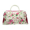 Dugros Floral Printed Satin Nylon Weekender Top Handle Holdall -