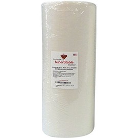 Invisible No-Show Mesh Stabilizer White 1.5 oz 14.5 inch x 100 Yard Roll. SuperStable Machine Embroidery Stabilizer Backing