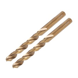 TA-VIGOR 2Pcs 10mm Straight Shank Twist Drill Bit, High Speed Steel M35 Cobalt Twist Drill Bit with 10mm Shank for Drilling Tool Stainless Steel Metal Plastic Wood