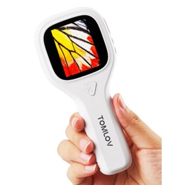 TOMLOV P10 Evo Handheld Microscope for Kids, 20X Portable Insects & Plants Loupe, Coin & Jewelry Magnifier with 2" IPS Screen & LED Light, USB Observation Microscope for Windows/macOS – White