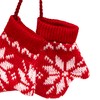 4" Red and White Nordic Knit Mittens Christmas Ornament
