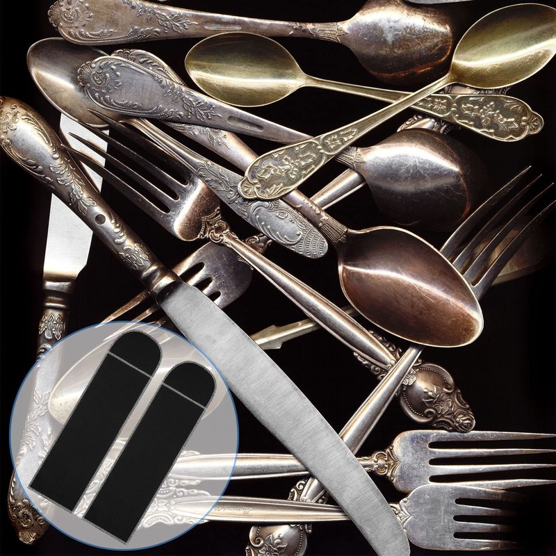 Weewooday 18 Pieces Silver Storage Bags Flatware Storage Silverware Storage