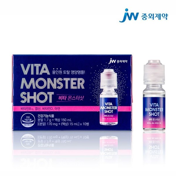 JW Joongwae Pharmaceutical Joongwae Pharmaceutical Vita Monster Shot 10 bottles x 1 box, single option / JW중외제약 중외제약 비타몬스터샷 10병 x 1박스, 단일옵션