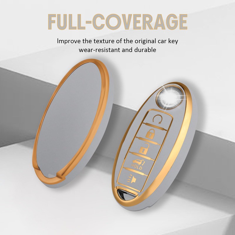 WORCAS Smart 5 Button Key Fob Cover Case Compatible with