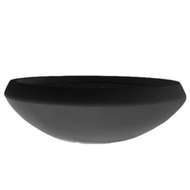 Concrete Bowl Planter, 19" Dia Large Succulent Pot with Drain Hole, 16.7" Opening Flowerpot for Herbs, Bonsai, and Shallow-Root Plants, Indoor & Outdoor Garden, Patio Decor, Medium Black