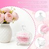 Large Body Powder Puff and Container, Glass Jar Dusting Powder