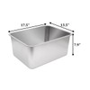 Kichwit Large Stainless Steel Cat Litter Box with High Sides,