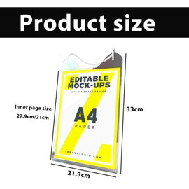 Table Stand, Acrylic Stand, Name Badges, Flyer Stand, Price Tags, A4 Photo Stand, Hanging Card Stand, for Brochures, Menu Card, Advertising, Photo Frame (210 x 297 mm)