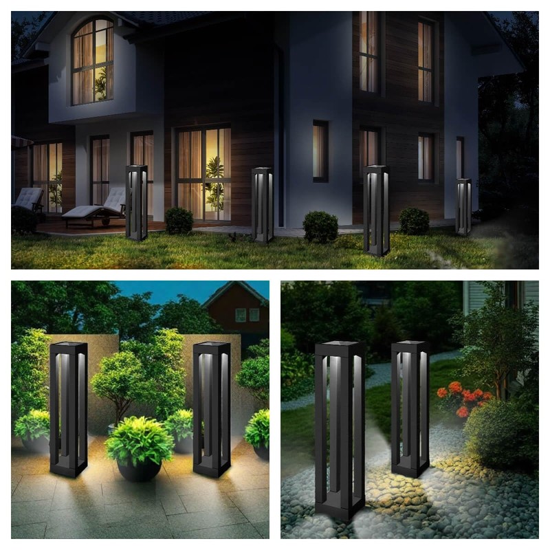 Solar Powered Outdoor Floor Lamp, Stainless Steel Solar Street Lights,