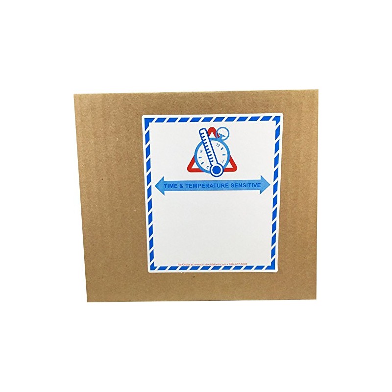 Time Temperature Sensitive Labels 4 x 4 3/4 Inch 500