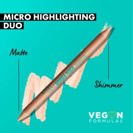 NYX Professional Makeup Augenbrauen-Highlighter, Doppelseitiger Stift, Zum Highlighten, Abdecken und Formen, Wonder Pencil, Medium Peach