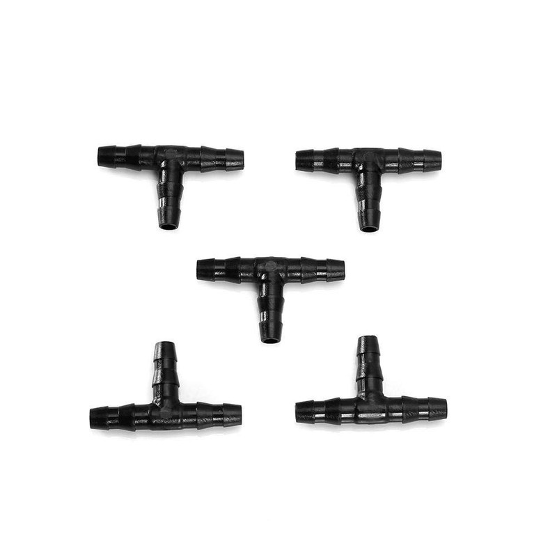 Yosoo 100pcs Irrigation Barb Hose T-shaped Hose Barb Fitting Irrigation