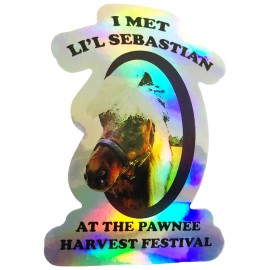 Parks and Rec 2x Shiny Parks and Rec Recreation Lil Li'l Little Sebastian Pawnee Sticker 3in