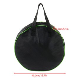 Klmnop 40 cm EV-Ladekabel-Tasche, strapazierfähig, wasserdicht, Kabel-Aufbewahrungstasche mit Doppelgriff, glatter Reißverschluss, großer Auto-Organizer für Elektroauto, Wohnwagen, Wohnmobil (schwarz)