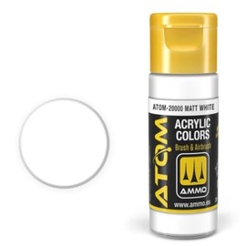 AMMO by Mig Atom Paint: Matt White Acrylic Paint 20ml Bottle
