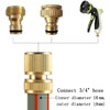 Wzzy Gurden 4 Pieces Brass Hose Connector 19 mm (3/4