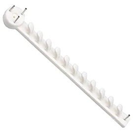 Merriway BH06991 (10 Pcs) Non-Trace Hardwall Picture Hooks Adjustable to Multi Positions 124 x 15 mm (5 x 5/8 Inch) - Pack of 10 Pieces, White
