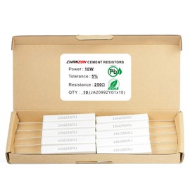 Chanzon 10pcs 10W Cement Resistor 250 Ω ohm ±5% Tolerance Wirewound Induction 250R