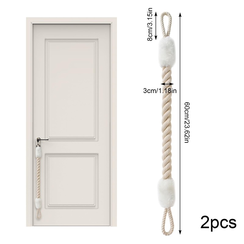 Vesaneae 2 PCS Buffer Doorstop Ropes, Anti-Collision Door Handles Rope