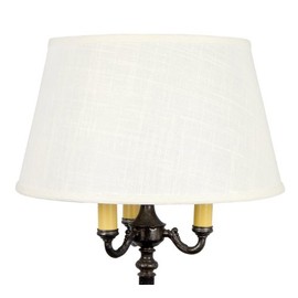 Upgradelights Replacement Lamp Shade for Old Floor Lamps Laminated Off White Linen