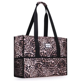 HAWEE Nurse Bags for Work Water Repellent Nursing Bag Leopard Print Utility Travel Tote for Doctor/Teacher/Clinical Trainee