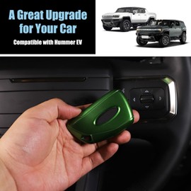 Key Fob Cover Compatible with Hummer EV 2022-2026 SUV/SUT ABS Anti-Scratch Keyless Entry Remote Key Fob Shell Key Fob Cover Remote Protection Sleeve (Green)
