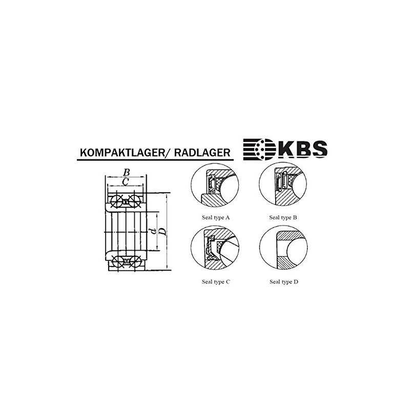 KBS Wheel Bearing 34620037 DAC
