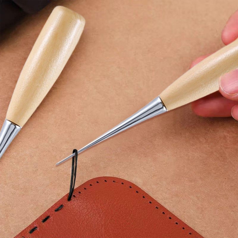 EOWVISN 10 Piece Small Black Thread Leather Hand Sewing Set,