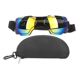 Dog Goggles Windproof UV Protection Dog Sunglasses for Medium Large Dog Outdoor Walking Red